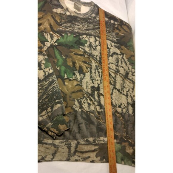 Jerzees Outdoors Tree Camo Sweatshirt XL Camouflage Trebark Bigwoods Vtg Hunt - Picture 5 of 14